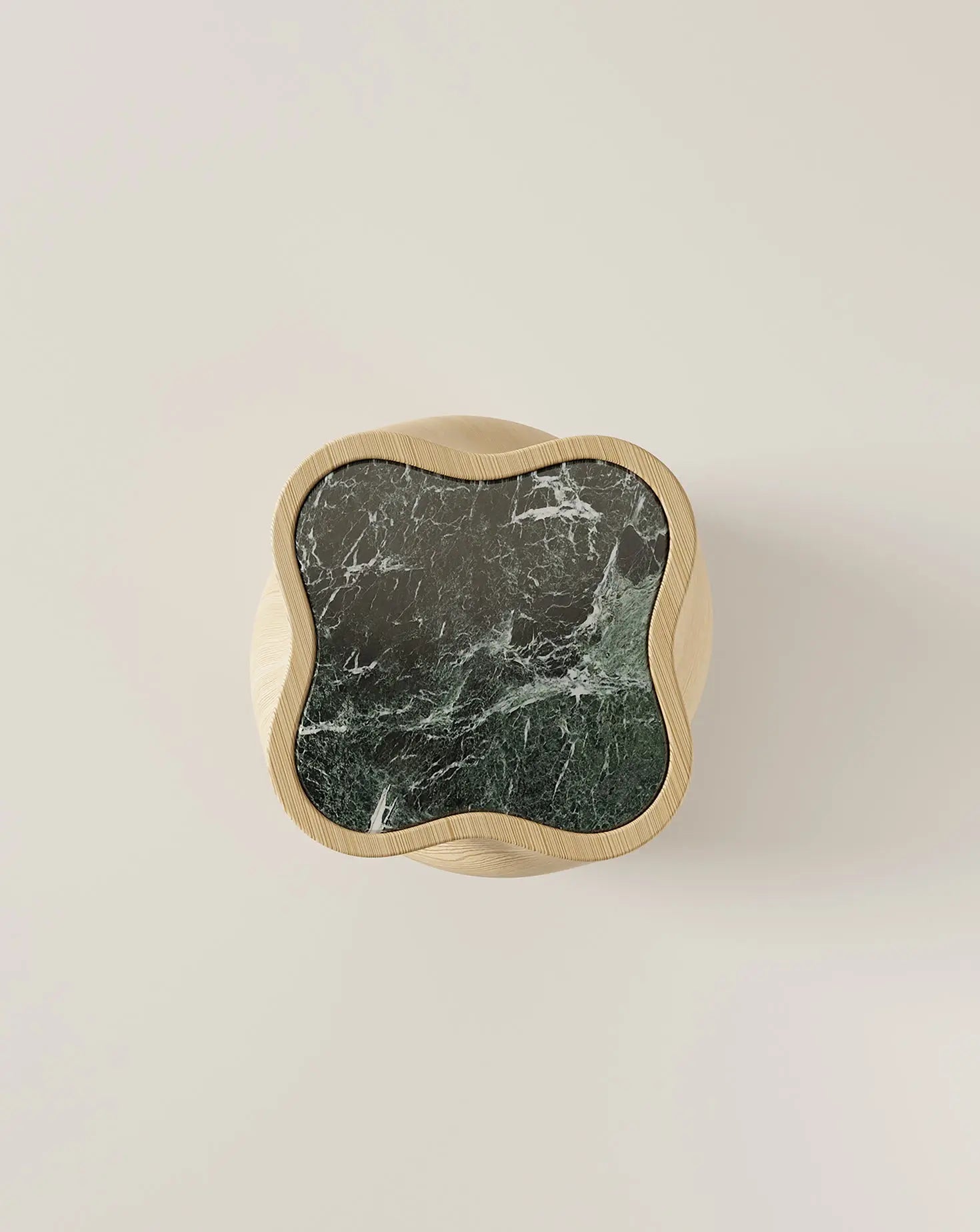 The U Line Wood and Verde Alpi Table Burgio