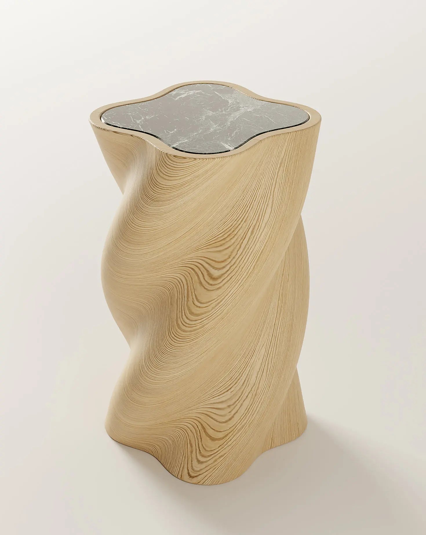 The U Line Wood and Verde Alpi Table Burgio