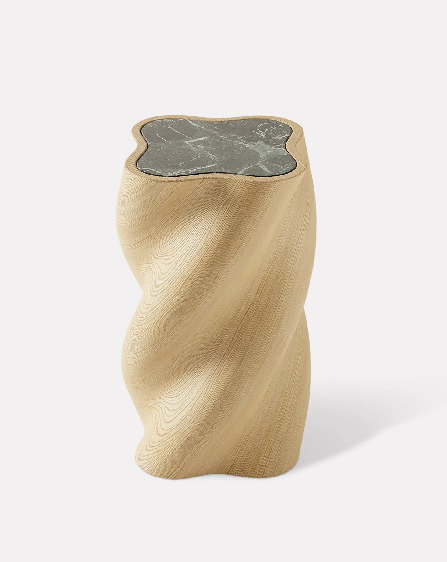 The U Line Wood and Verde Alpi Table Burgio