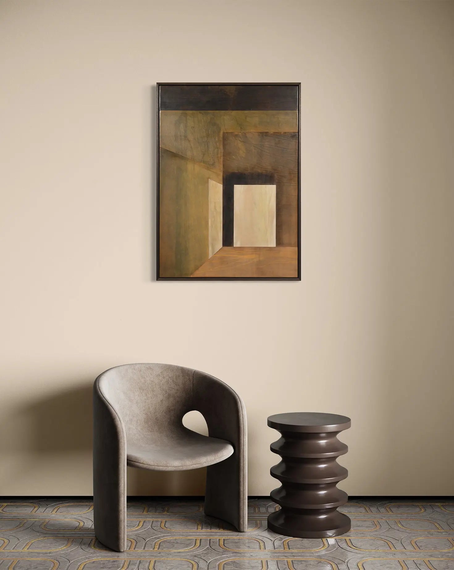 Tofukuji Leather Marquetry Wall Panel Marrikur Studio