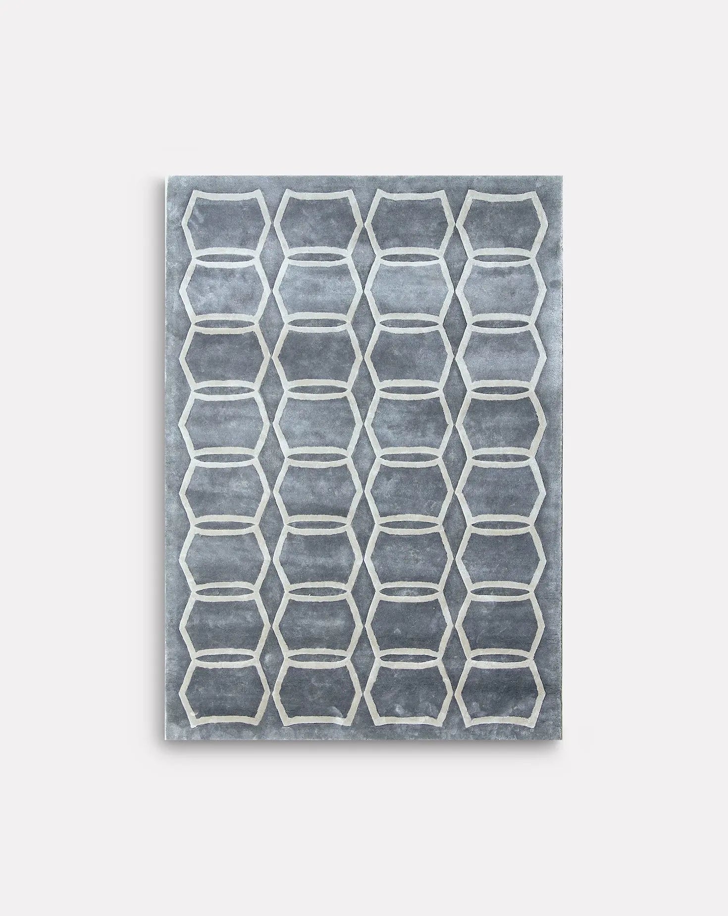 Trapeza Taupe Grey Rug Hands
