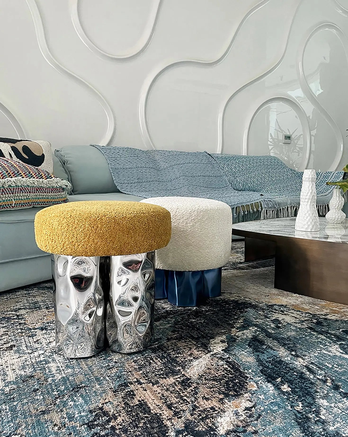 Tronco 4 Yellow Pouf Nitush - Aroosh
