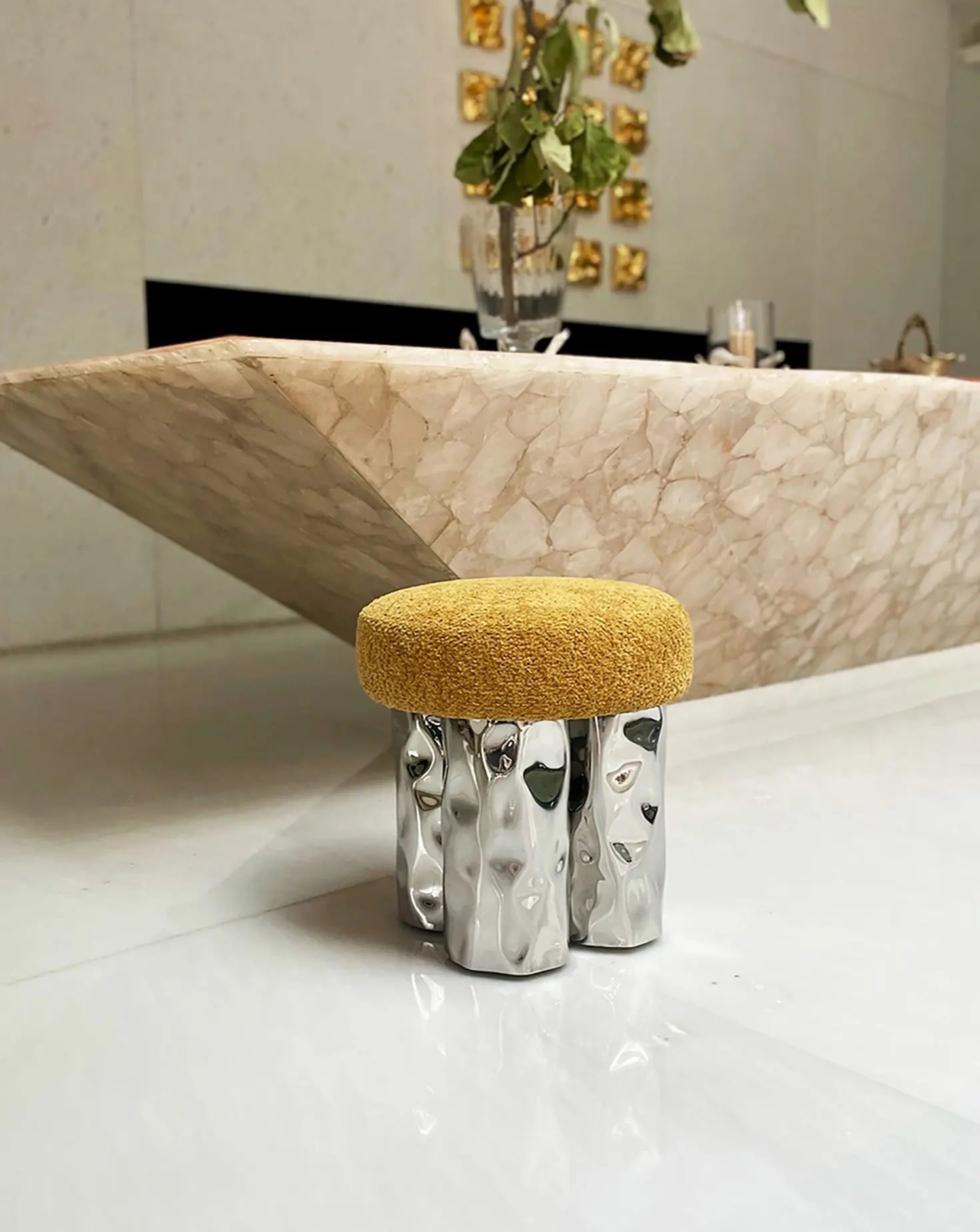 Tronco 4 Yellow Pouf Nitush - Aroosh