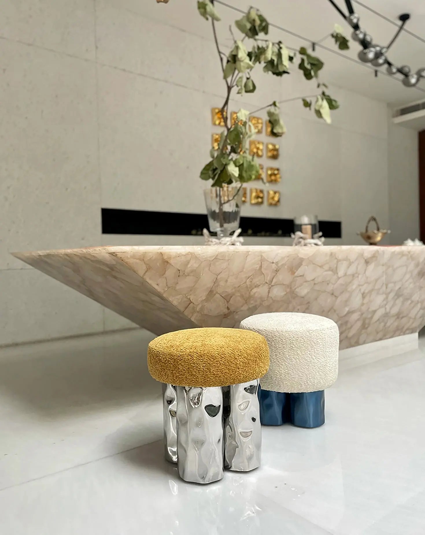 Tronco 4 Yellow Pouf Nitush - Aroosh