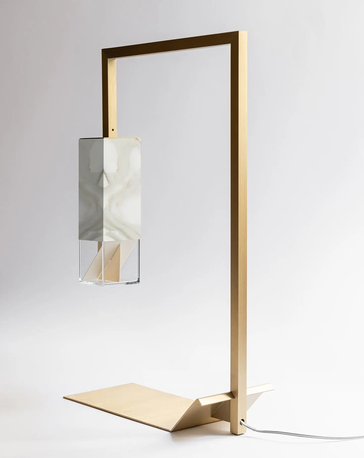 Two White Marble Table Lamp Formaminima