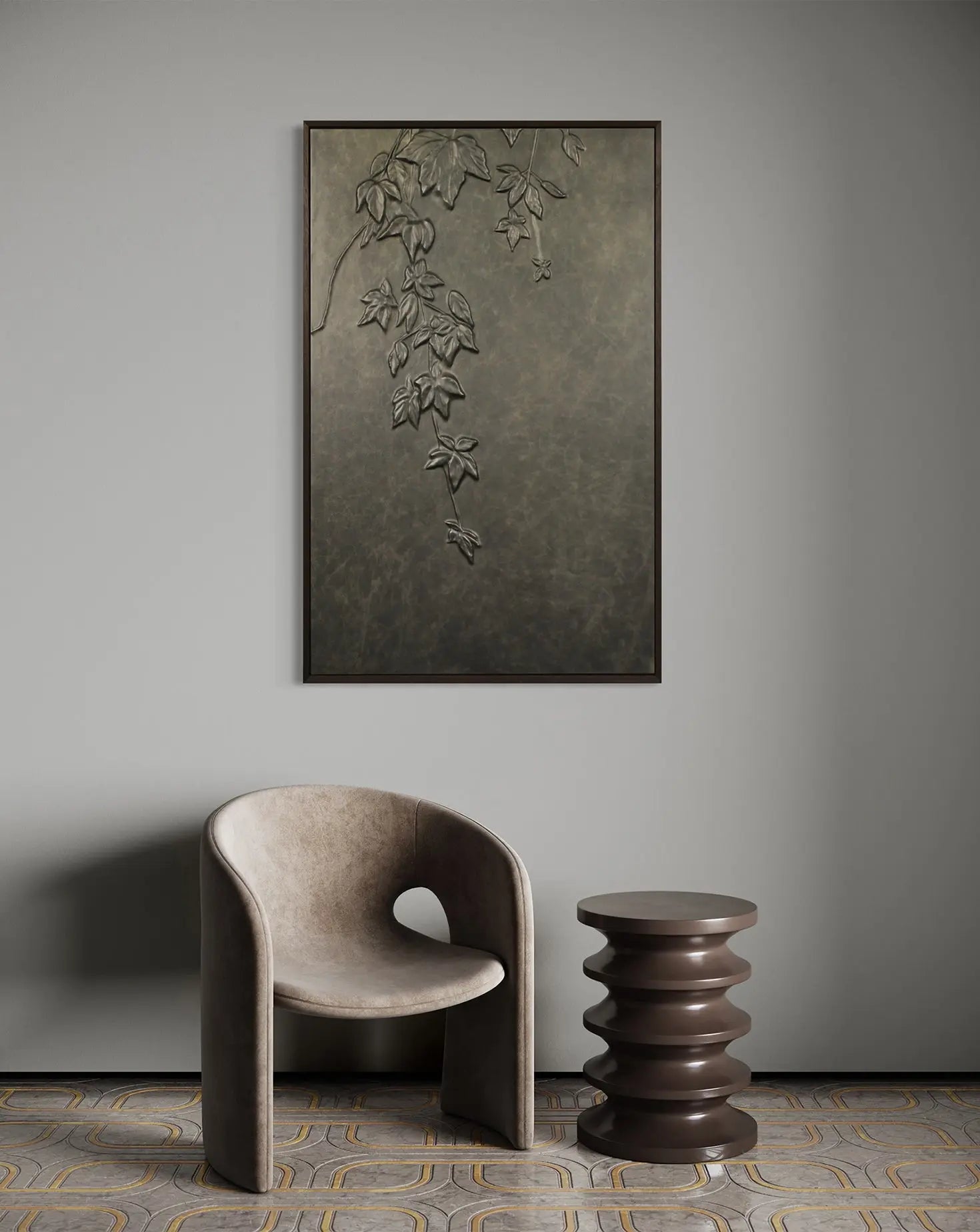Vine Leather Relief Wall Panel Marrikur Studio