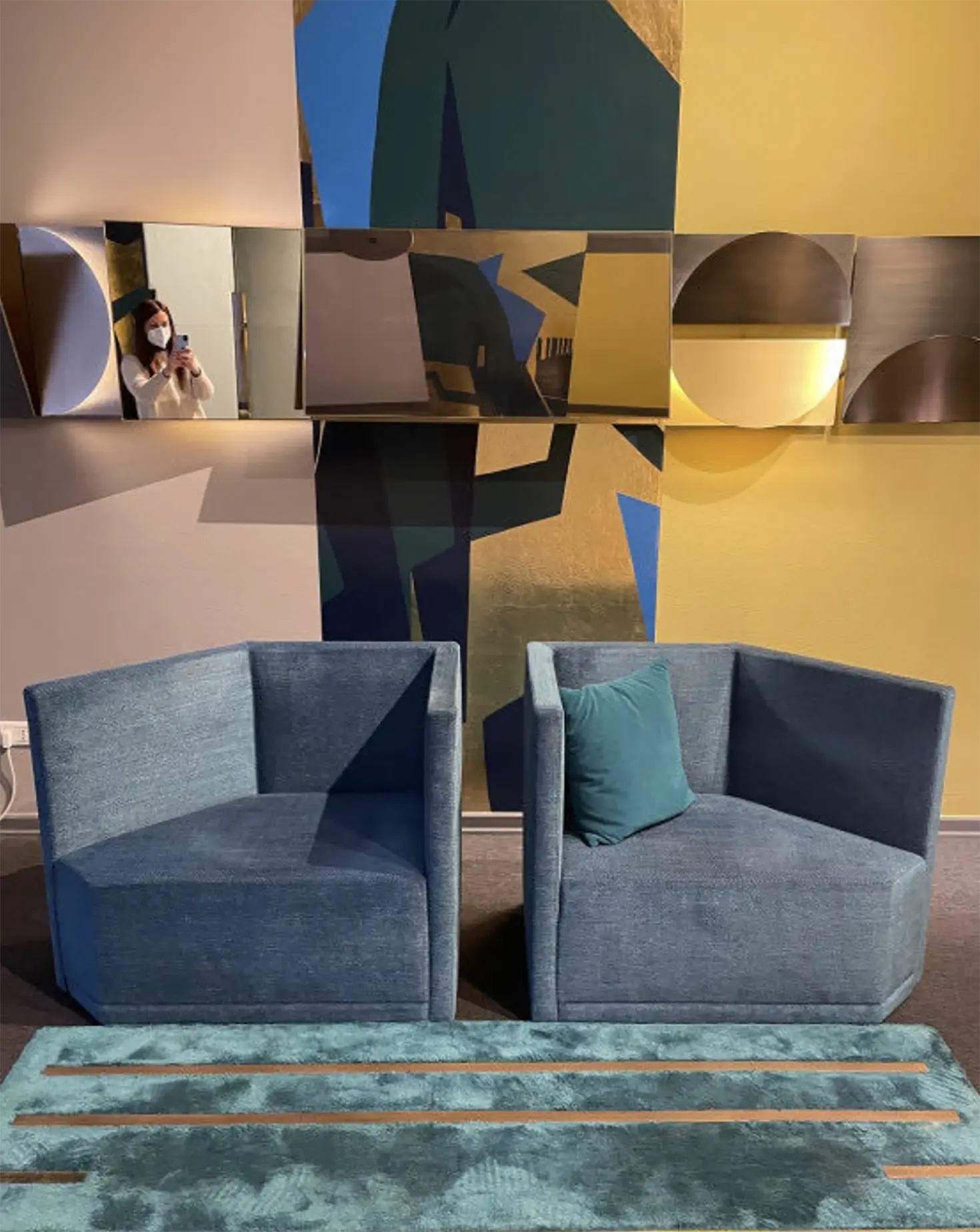 Wanda Full Bleu Armchair Marta Sala Éditions