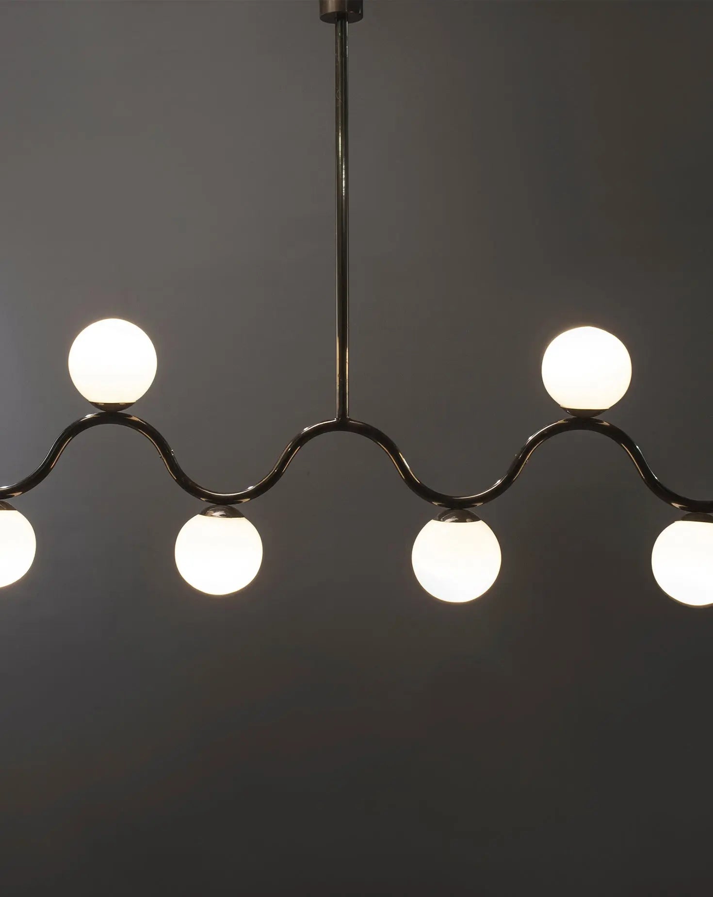Wave Length Black Chandelier Arjun Rathi Design