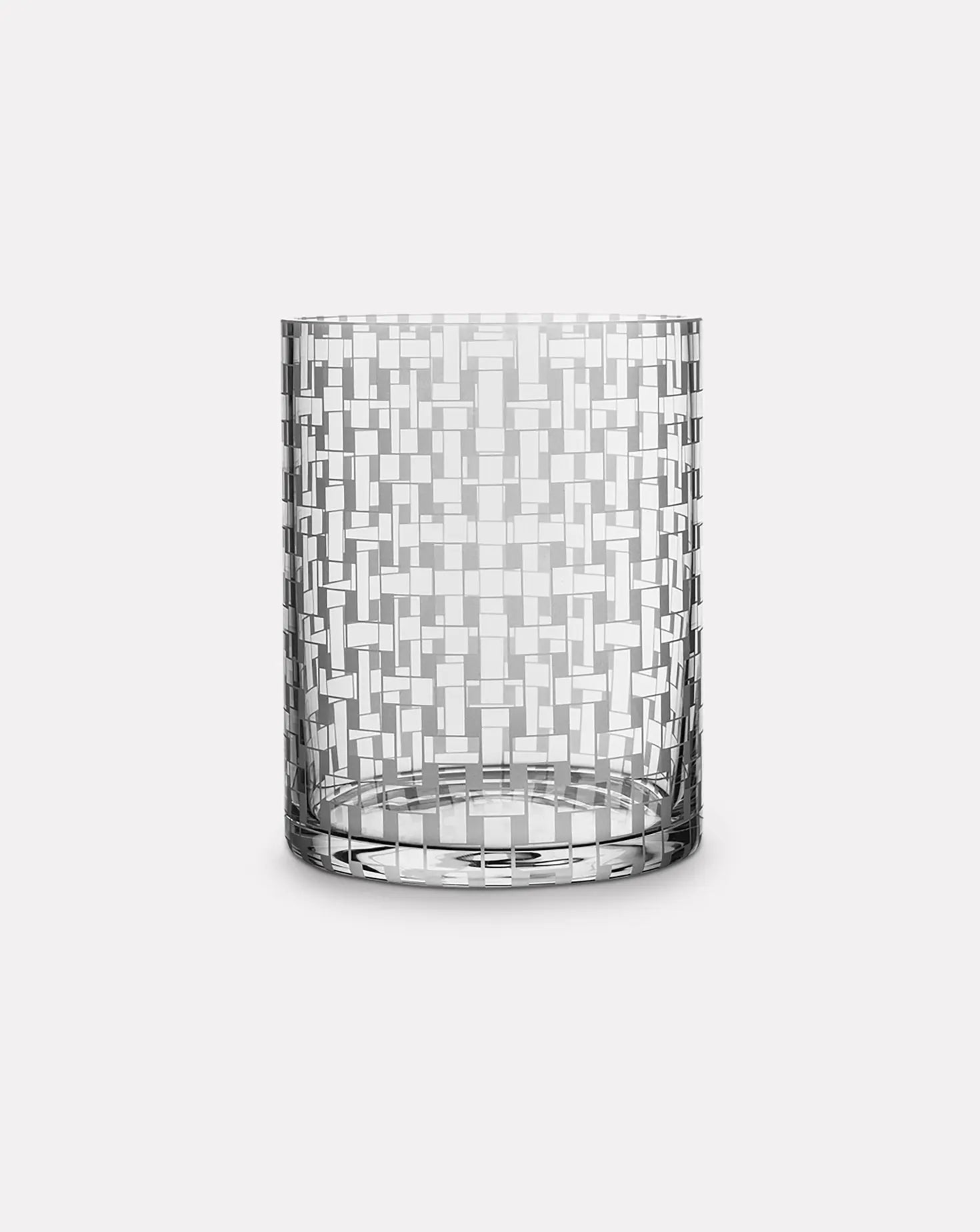 Weave Round Crystal Glass Vase Artel