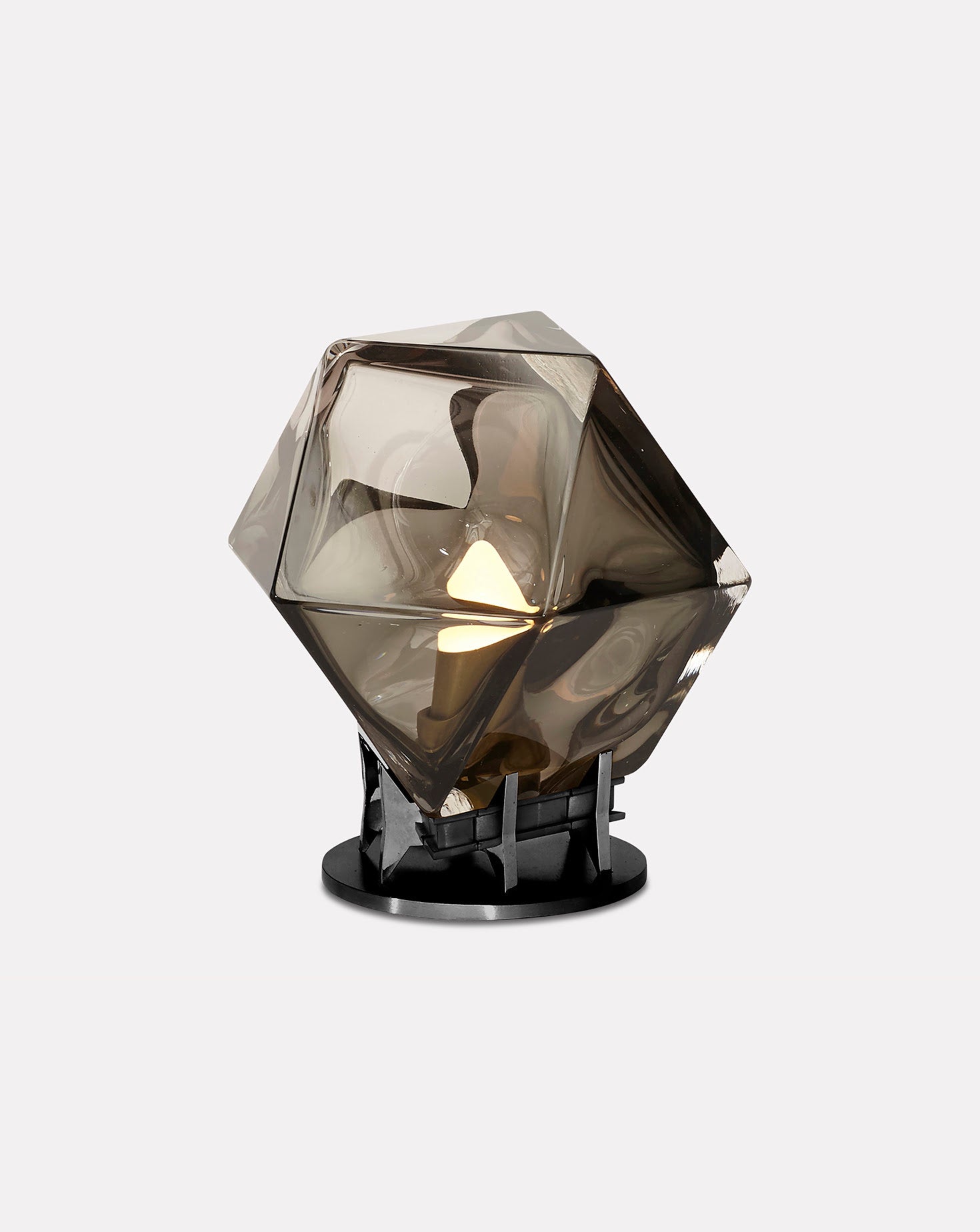 Welles Smoked Glass Desk Lamp