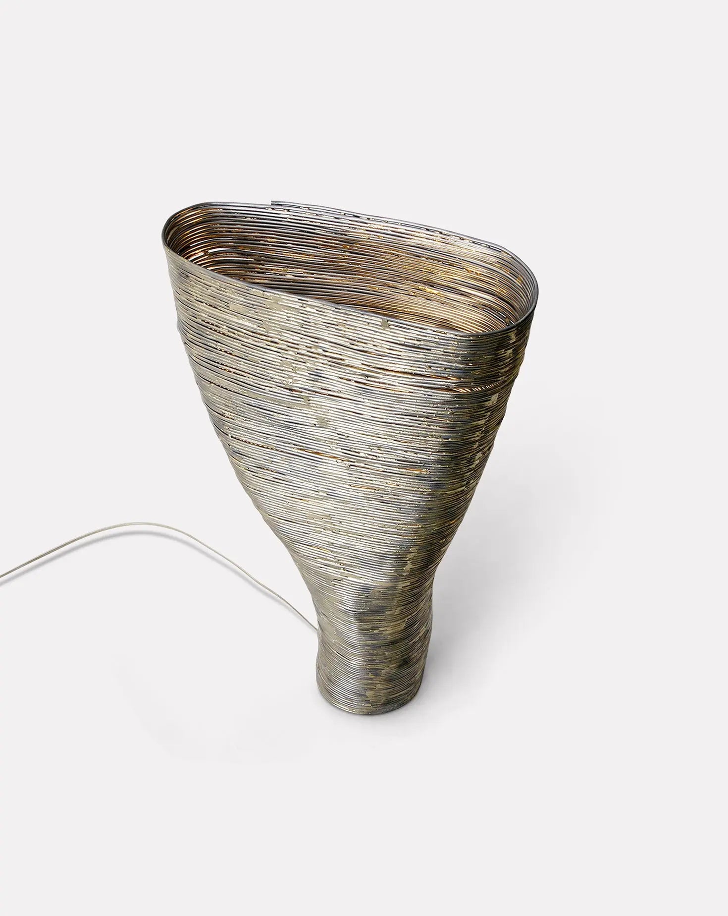 Wrap Beech Silver Table Lamp Johannes Hemann