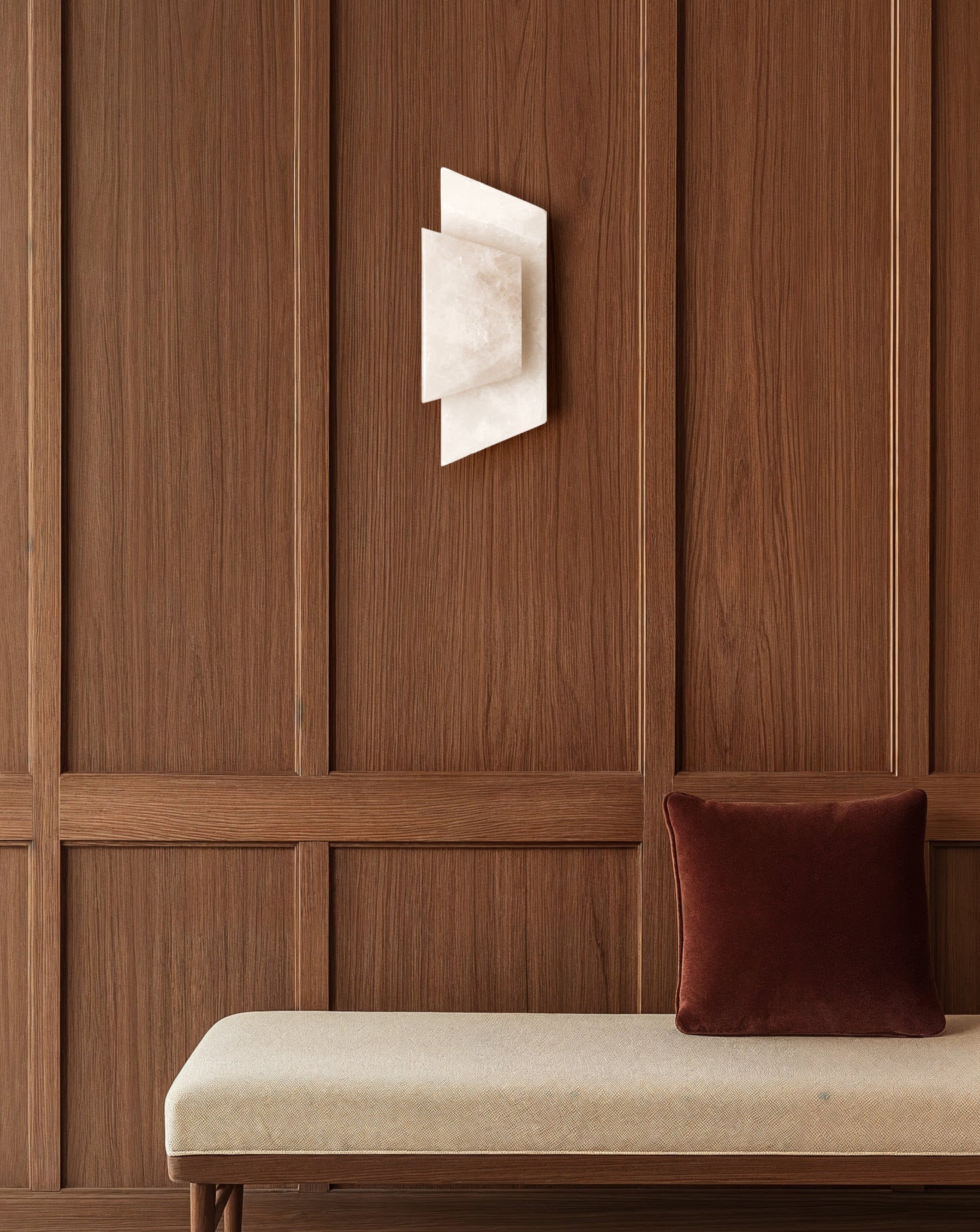 Wrapped Brushed Brass Wall Light