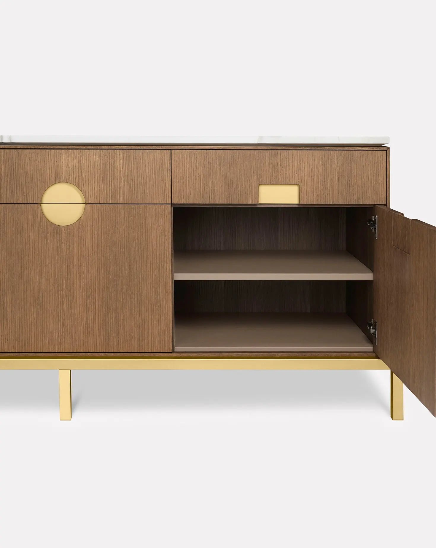Paolo Rizzatto Zuan Oak Wood Dining Cabinet Ghidini 1961