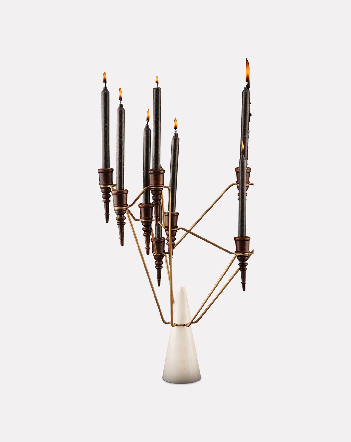 Constellation Brass & Marble Candle Stand
