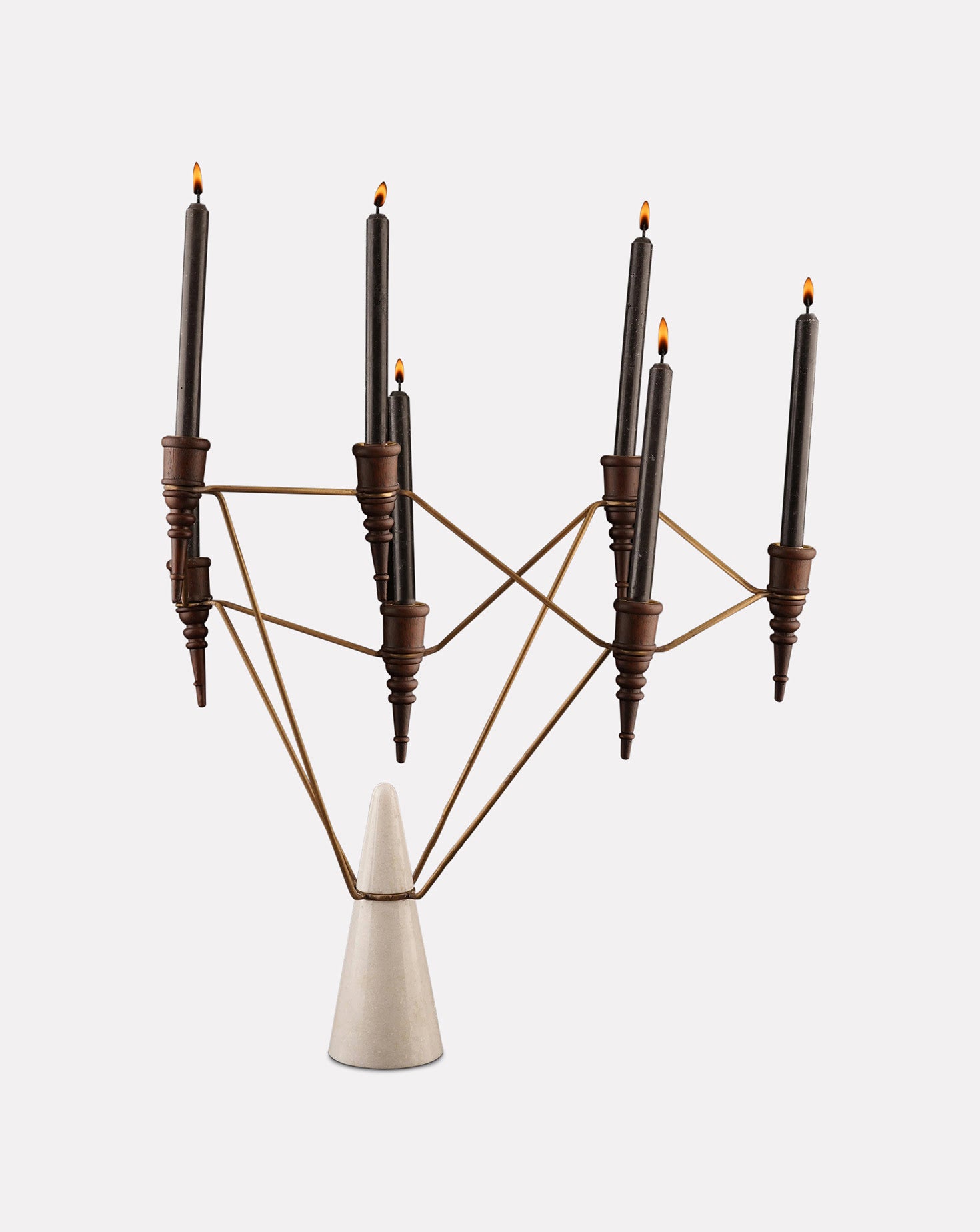 Constellation Brass & Marble Candle Stand