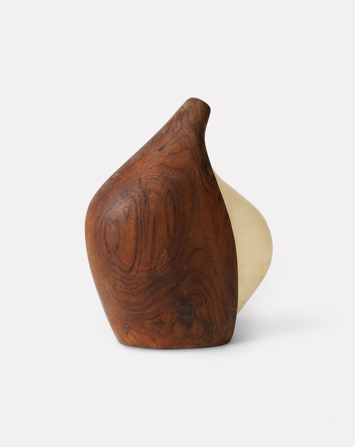ADIRA 04 vase in solid teak and brass, luxury kitchenware and tabletop decor by Art Attaichi
