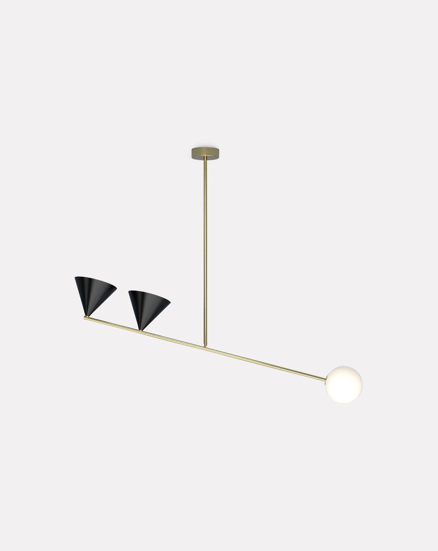 Balancing Variations Brass 1 Globe Pendant