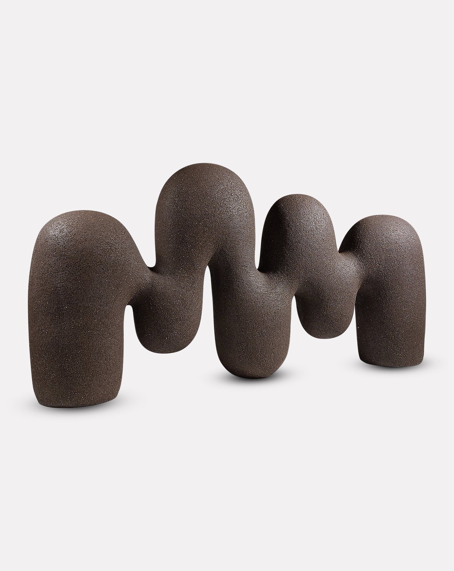 Lifted Flow Black Ceramic Sculpture