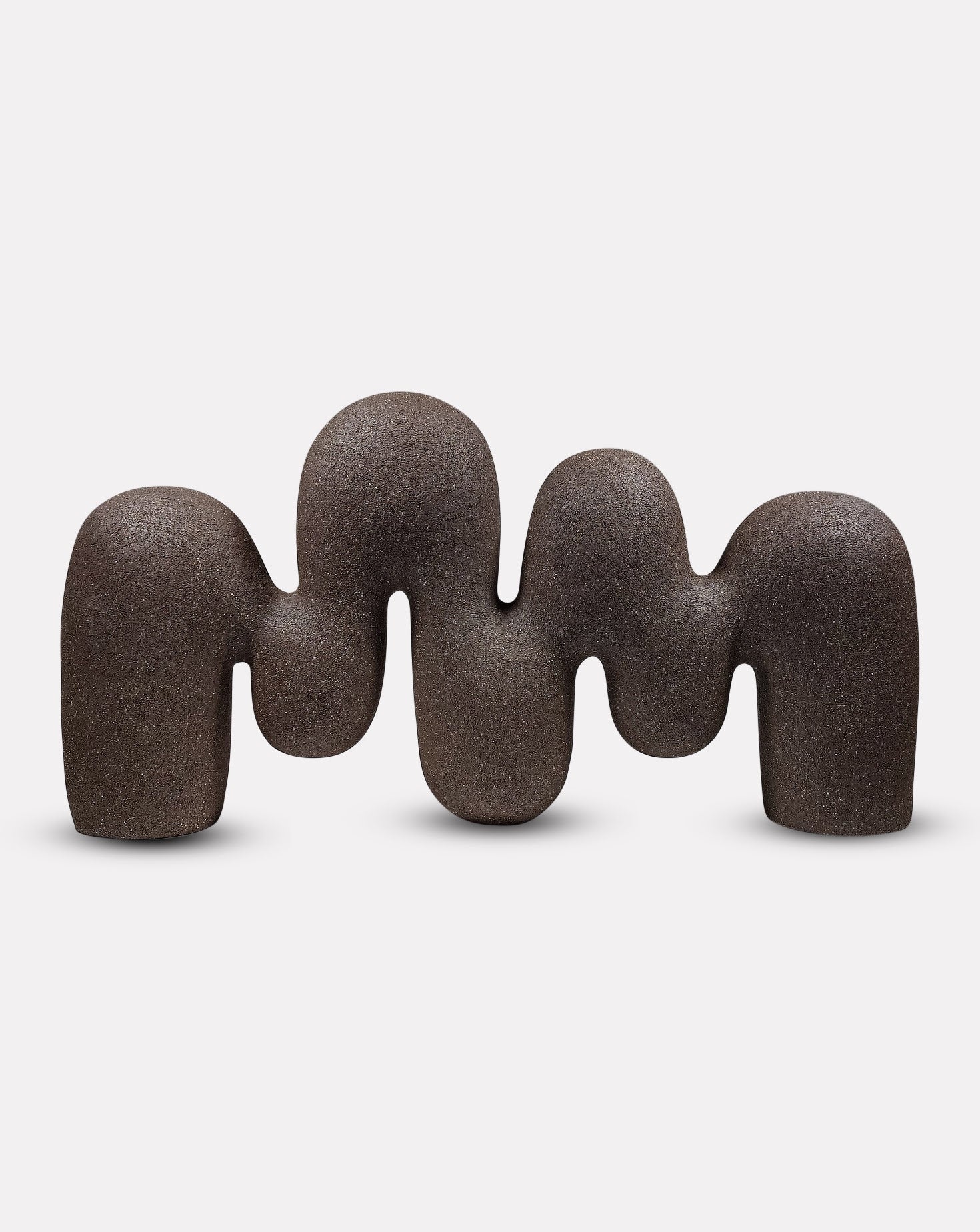 Lifted Flow Black Ceramic Sculpture