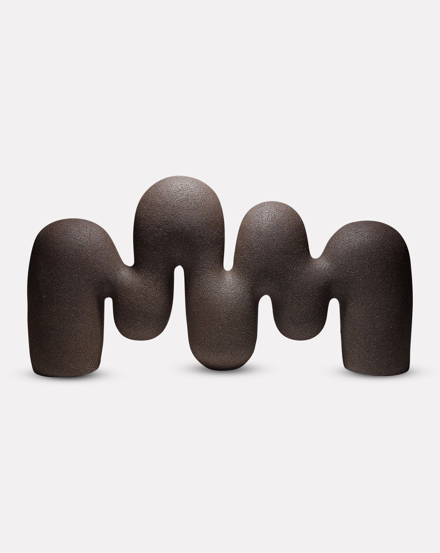Lifted Flow Black Ceramic Sculpture