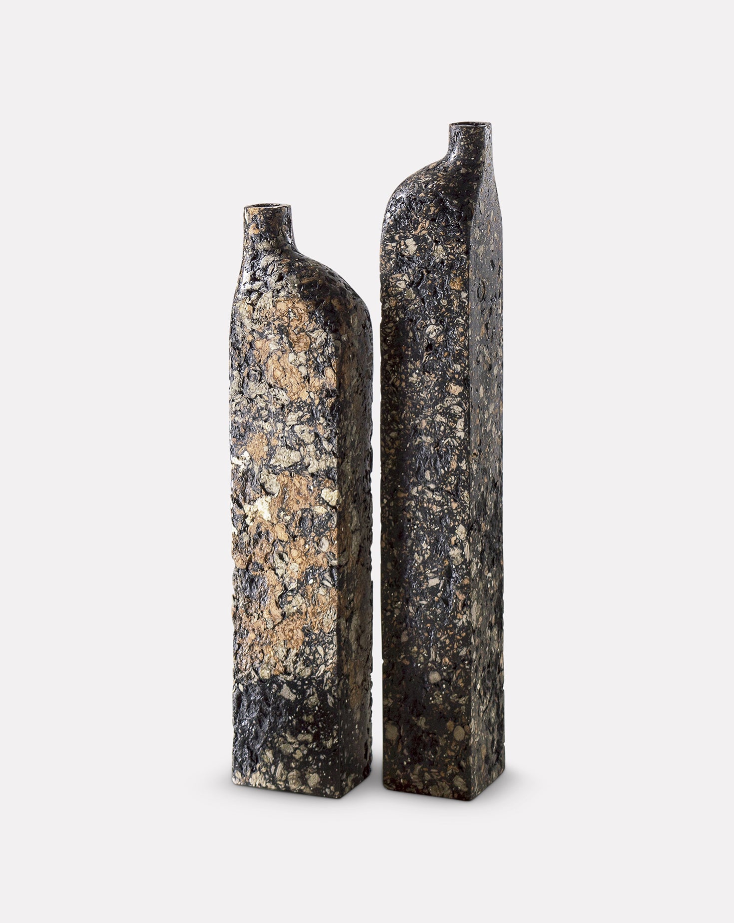 Block Sculptural Black Vase