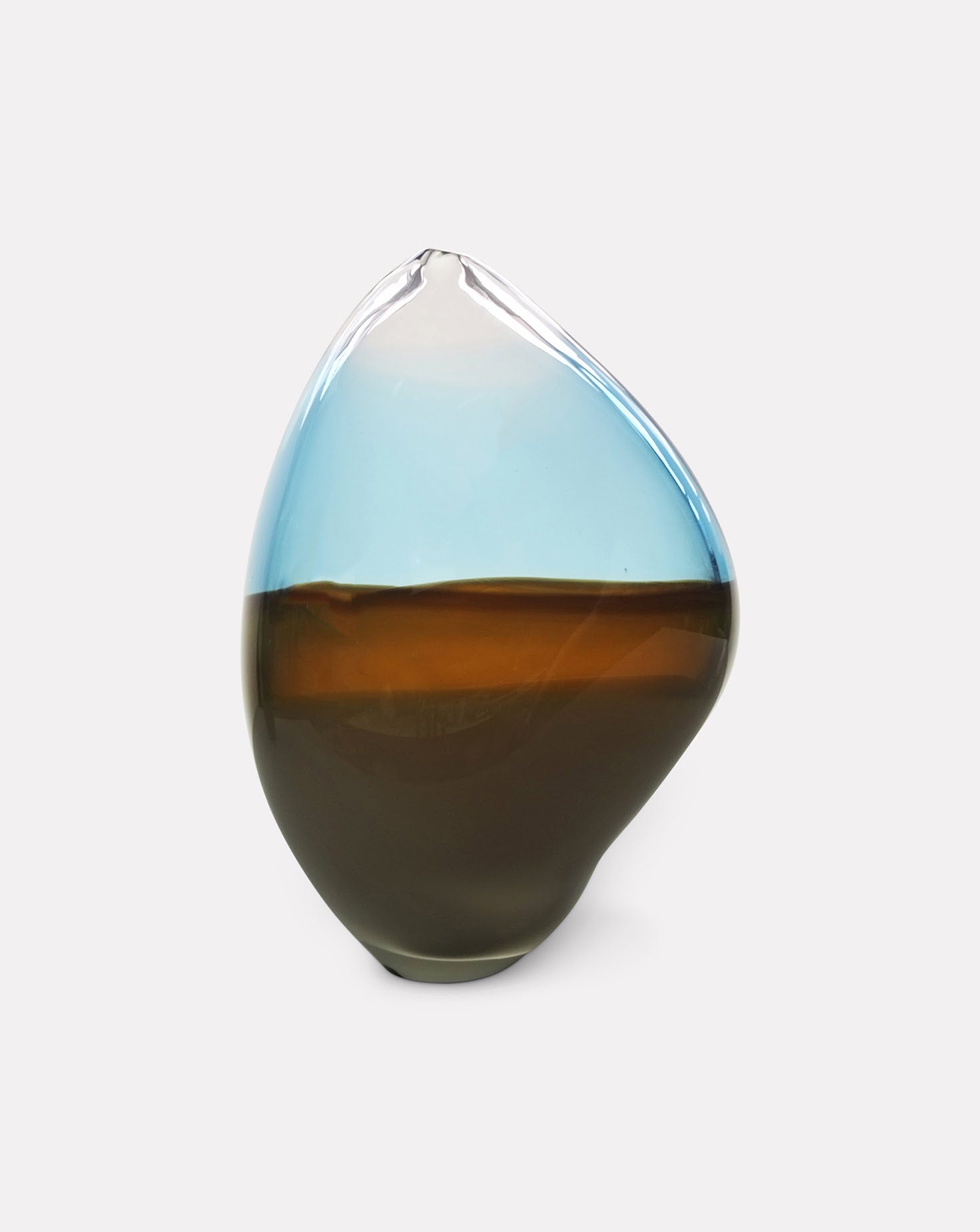 Blue Azure Abstract I Blue Amber Vessel