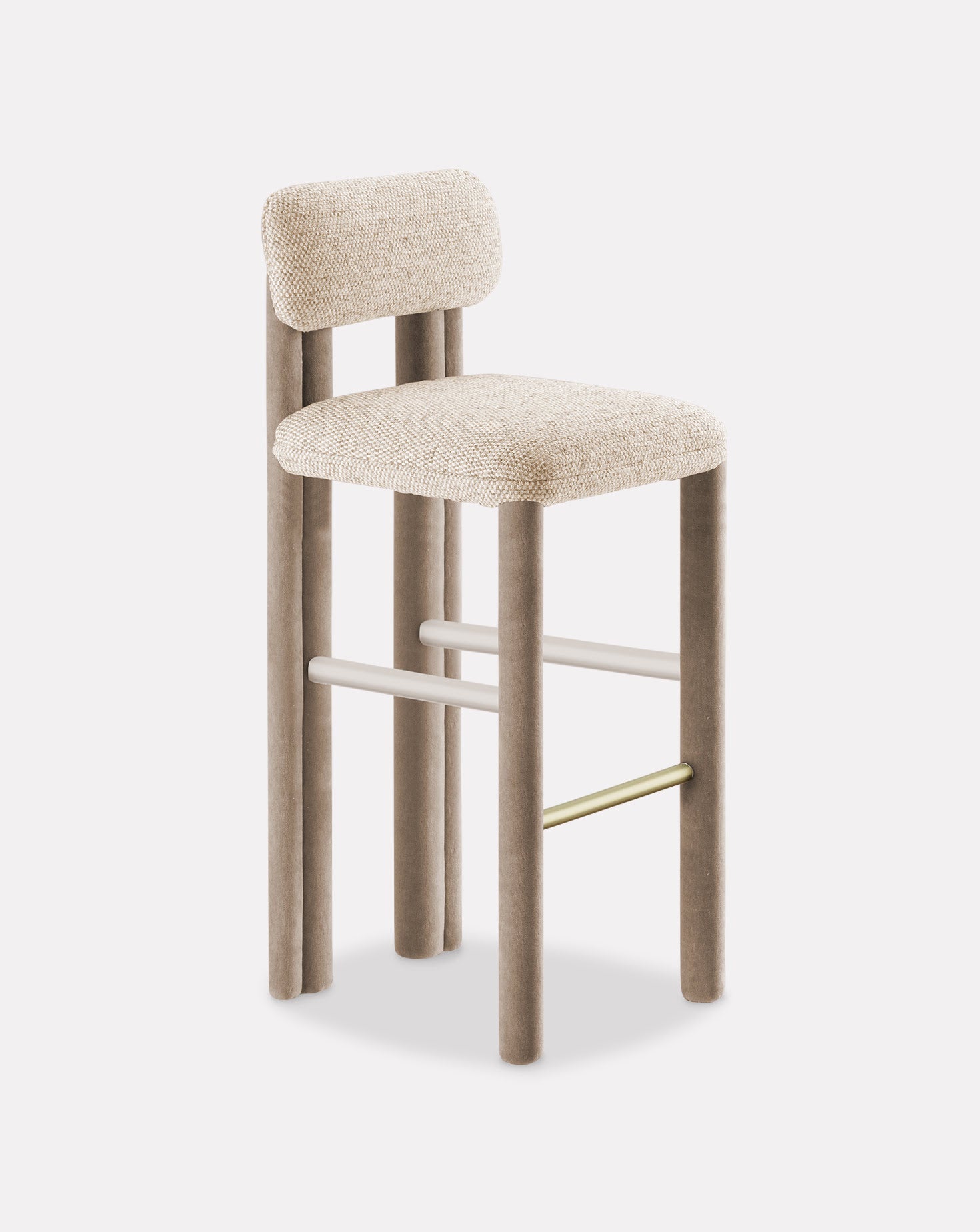 Camelia Warm Taupe Bar Chair