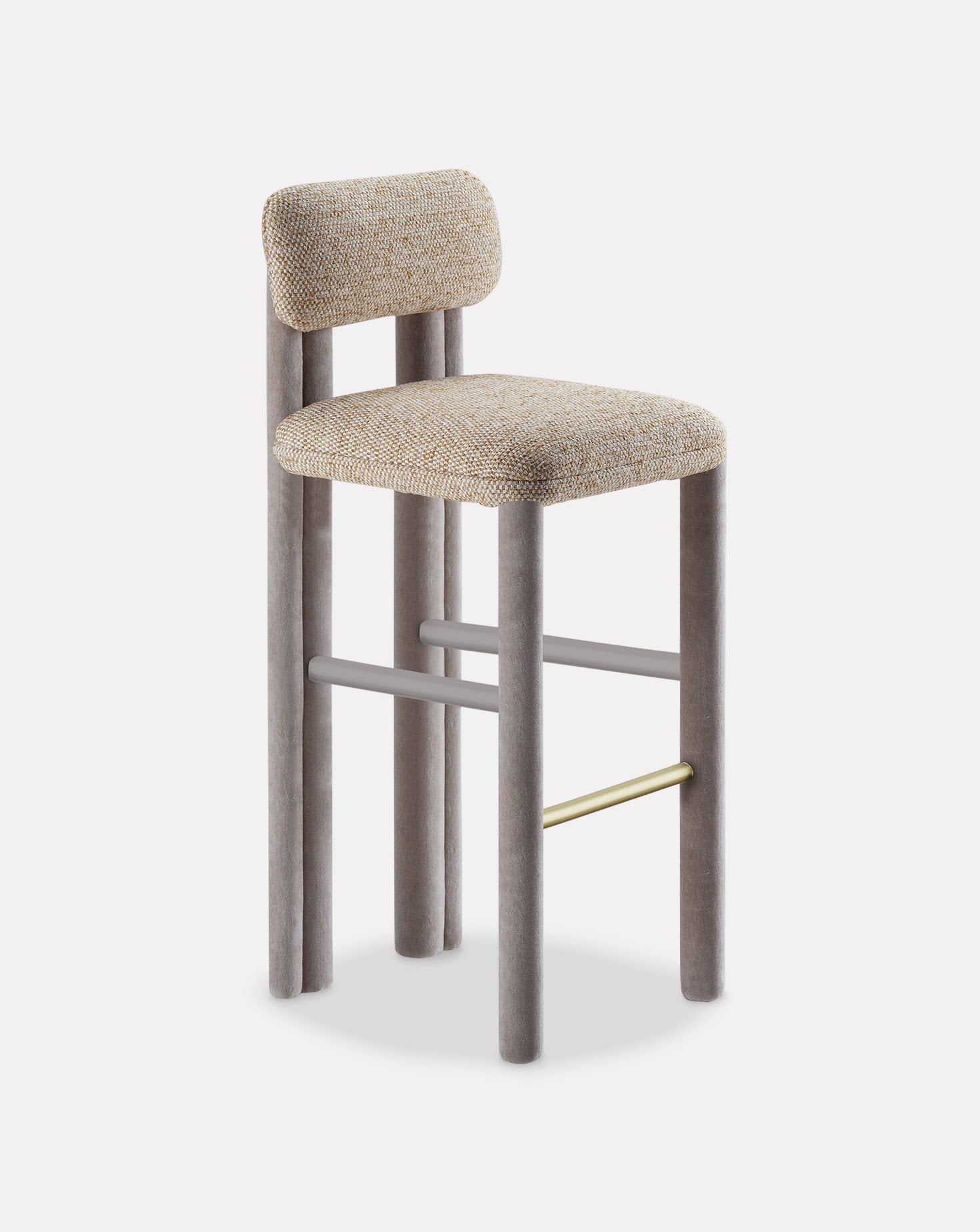 Camelia Mauve Grey Bar Chair
