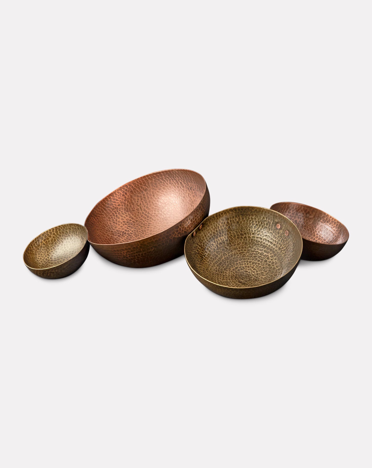 Copper Brass and Copper Jointed Bowls