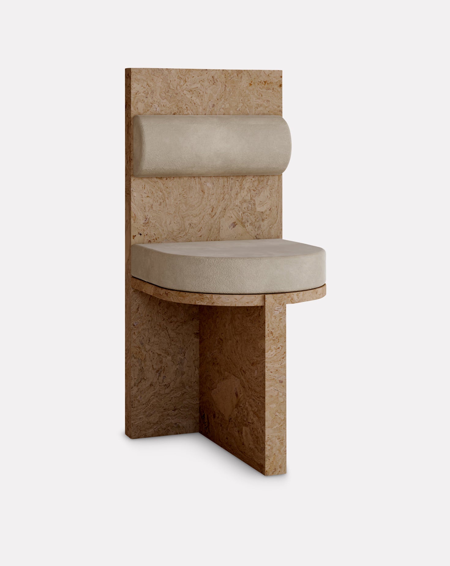 Cork and Velvet Chair
