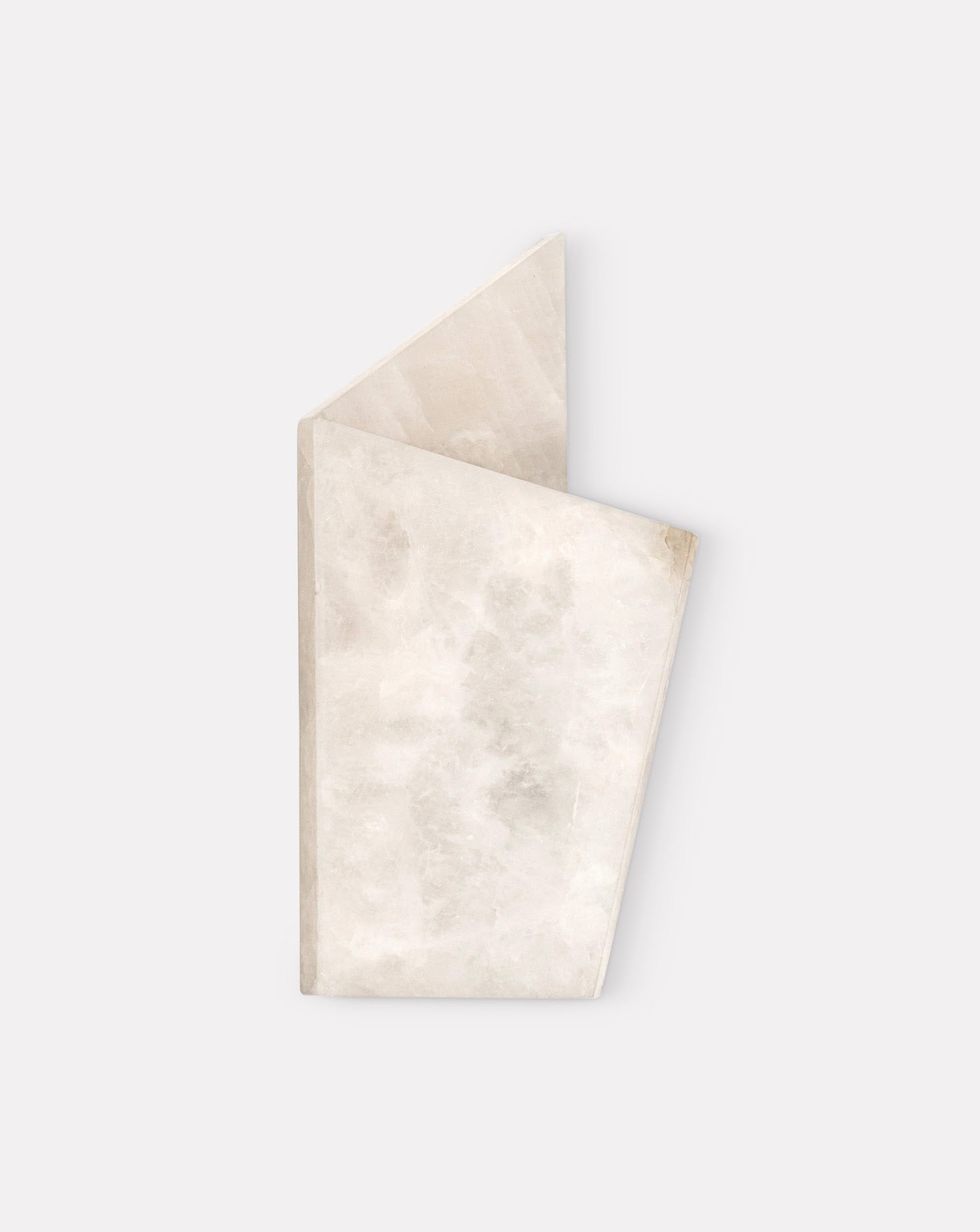 Folded Brushed Brass and Marble Wall Light
