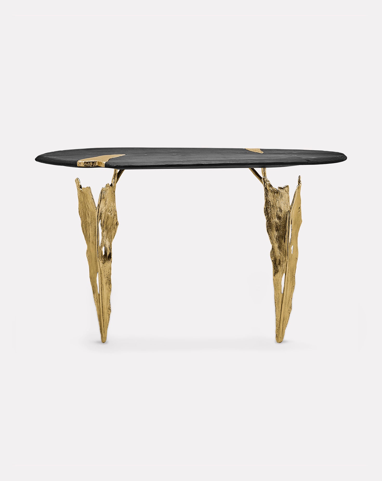 Folia Brass and Wood Console