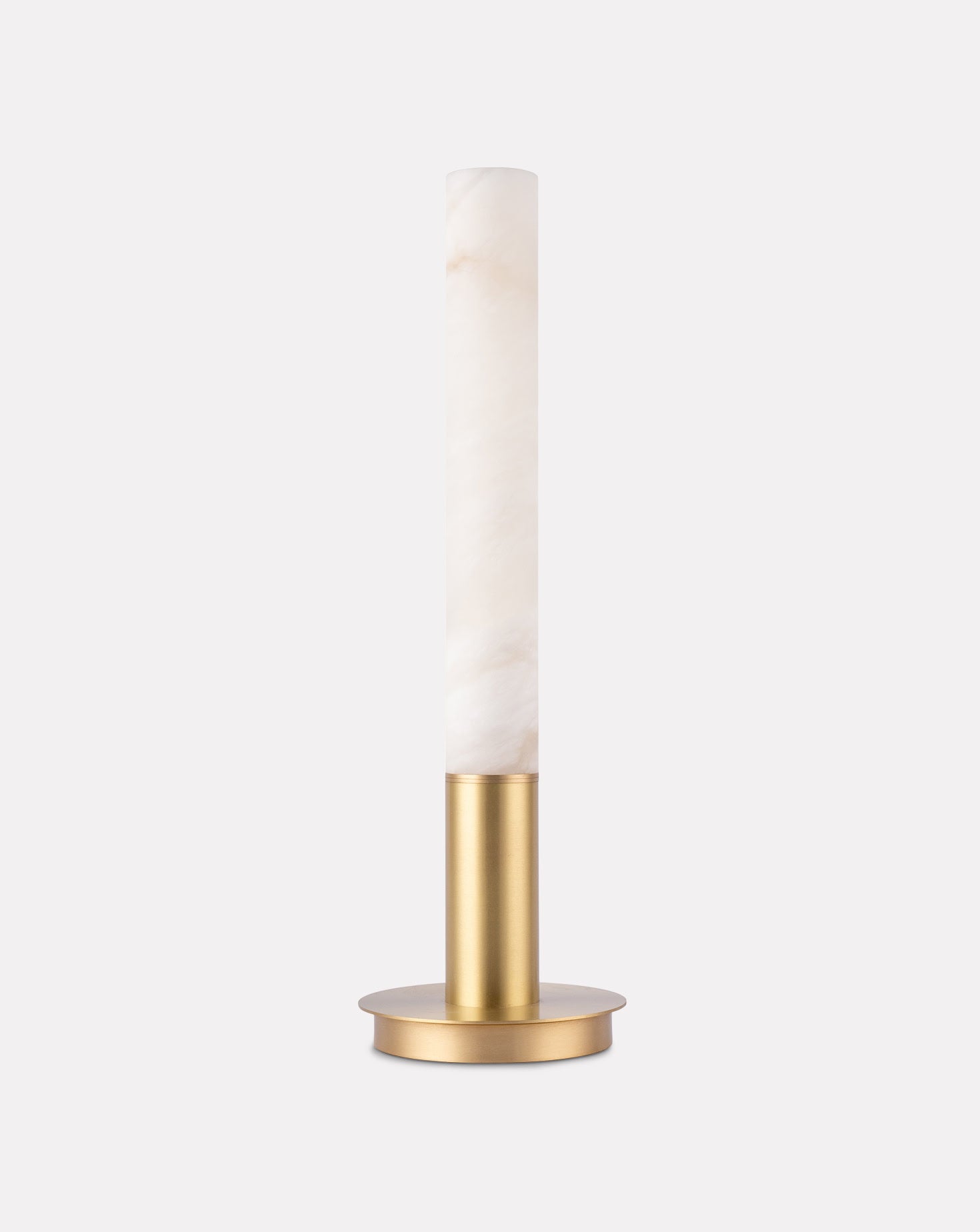 Geo Brass and Alabaster Table Light