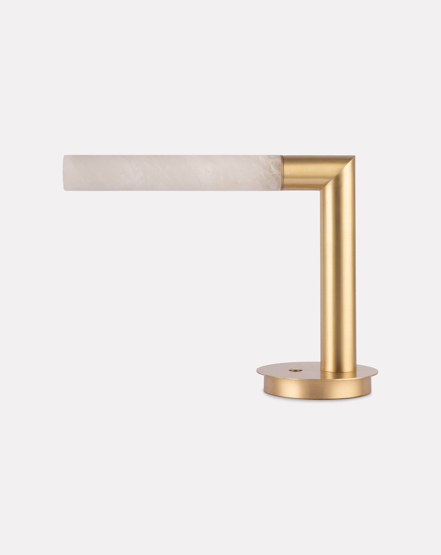 Geo Brass and Alabaster Desk Light