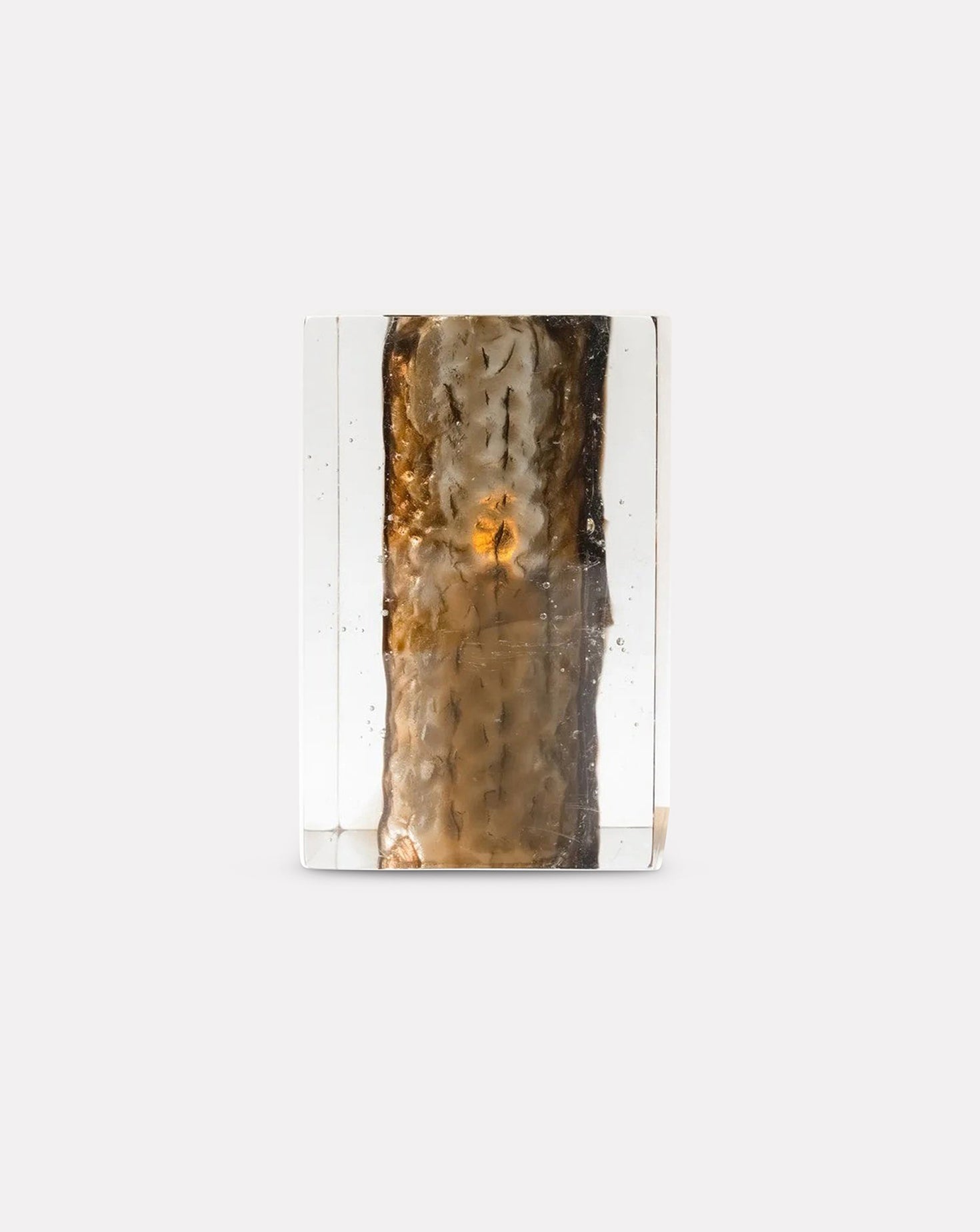 Geoda Amber Glass Cube Table Lamp