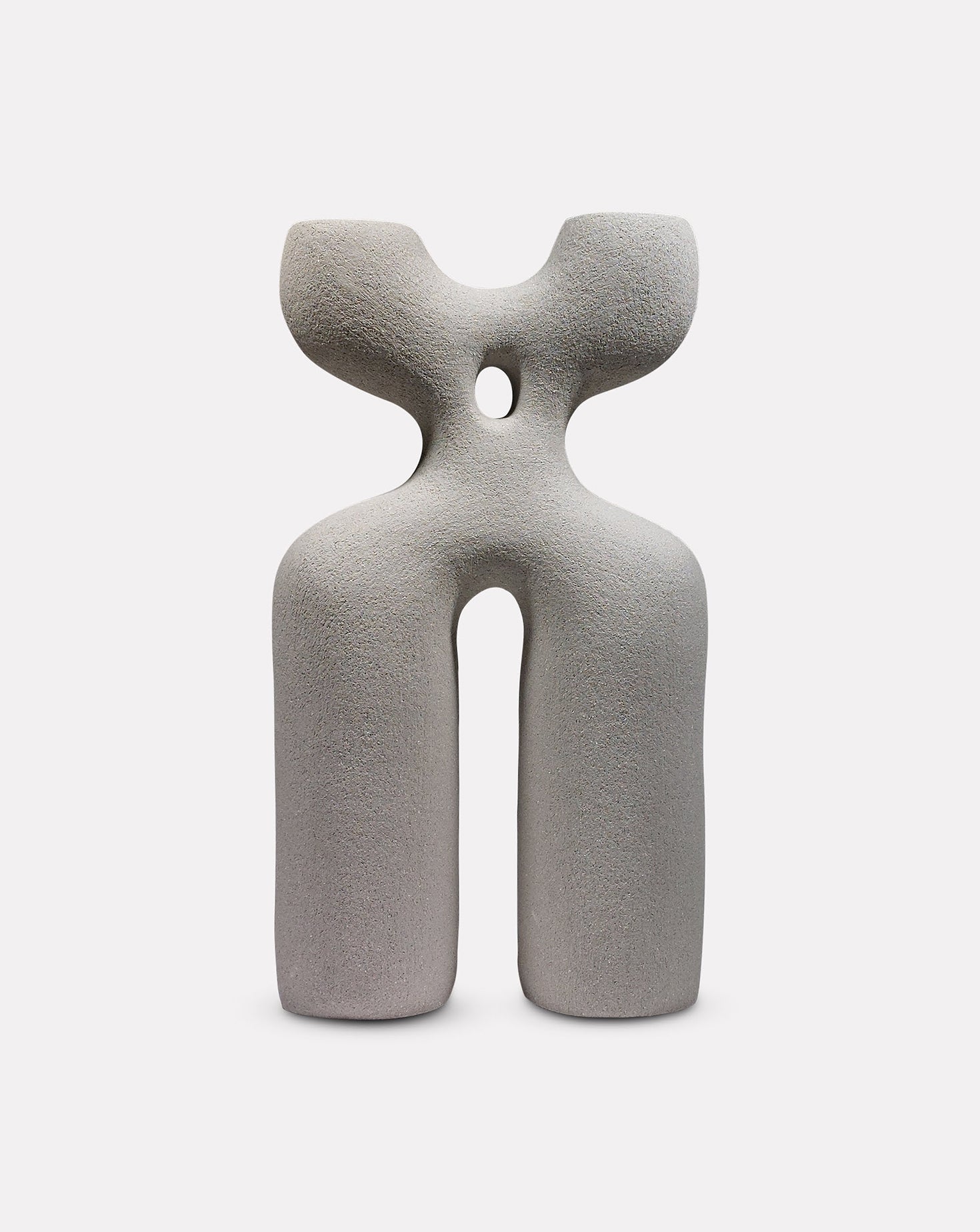 Standing Form Grey Ceramic Sculpture