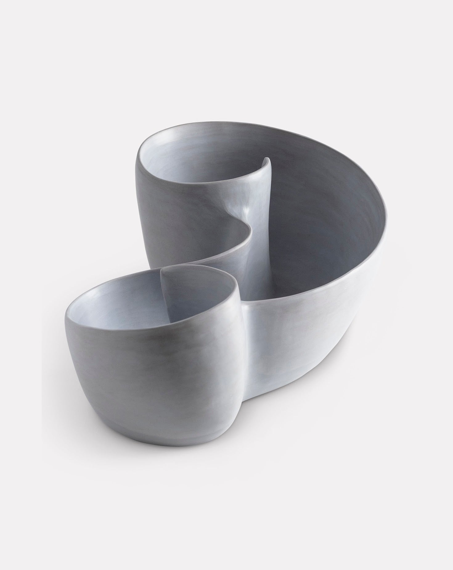 Grey/Blue wave Ceramic Sculpture