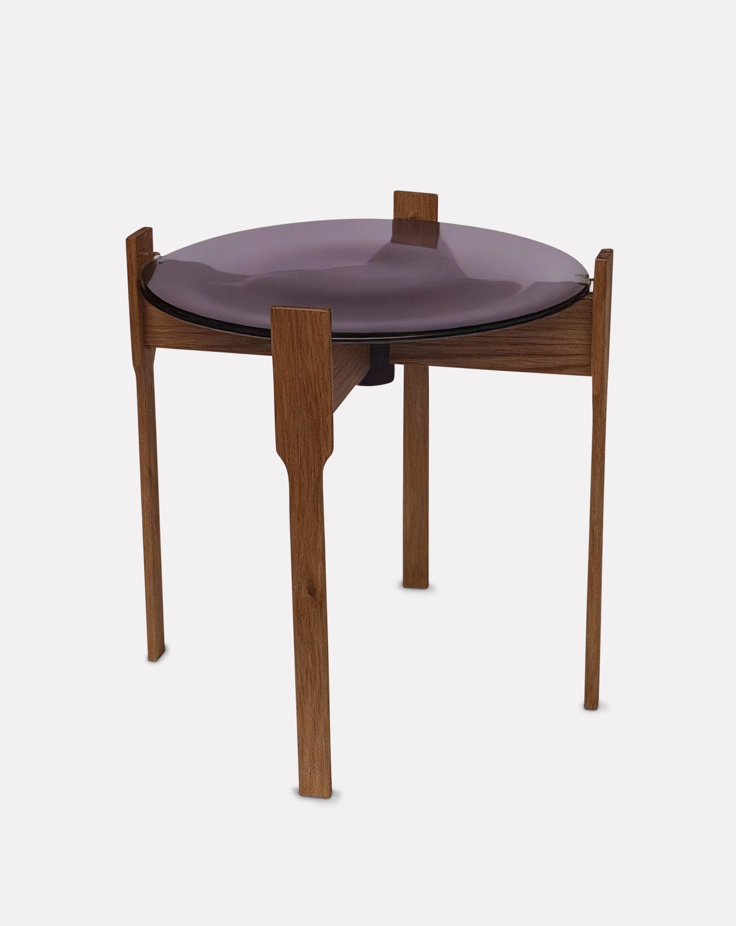 HALO Wooden and Glass Top Side Table