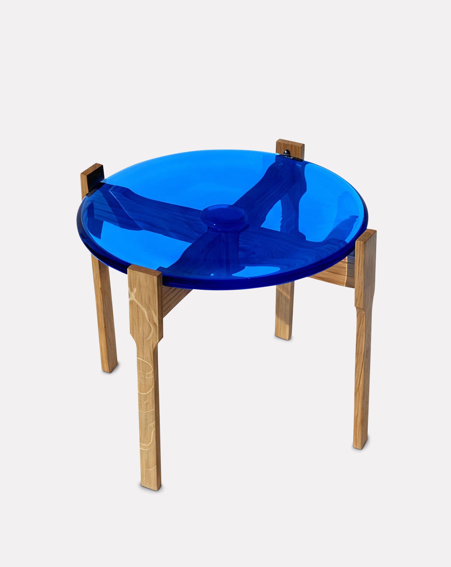HALO Wooden and Glass Top Side Table