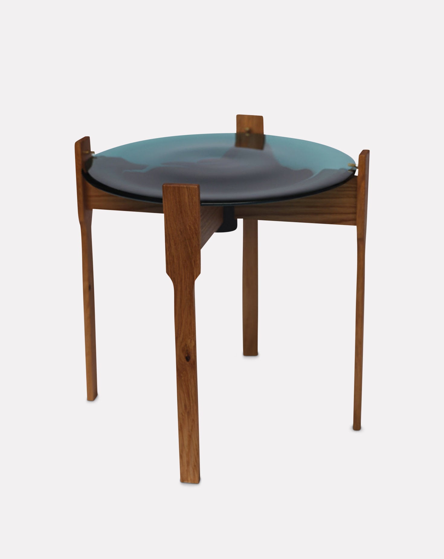 HALO Wooden and Glass Top Side Table