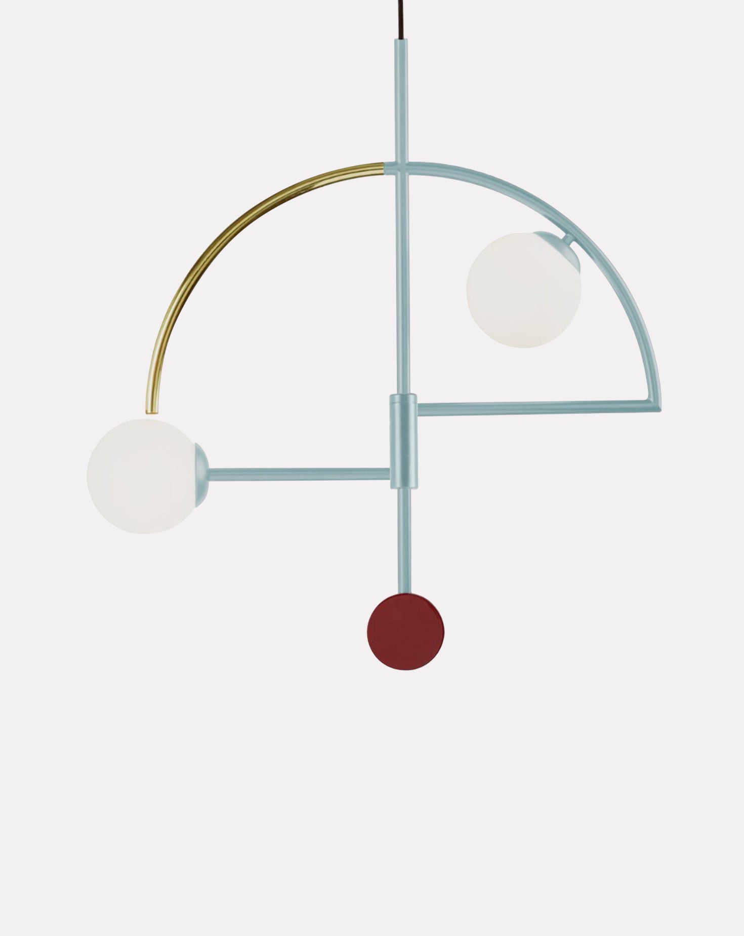 Helio II Polished Brass Suspension Lamp