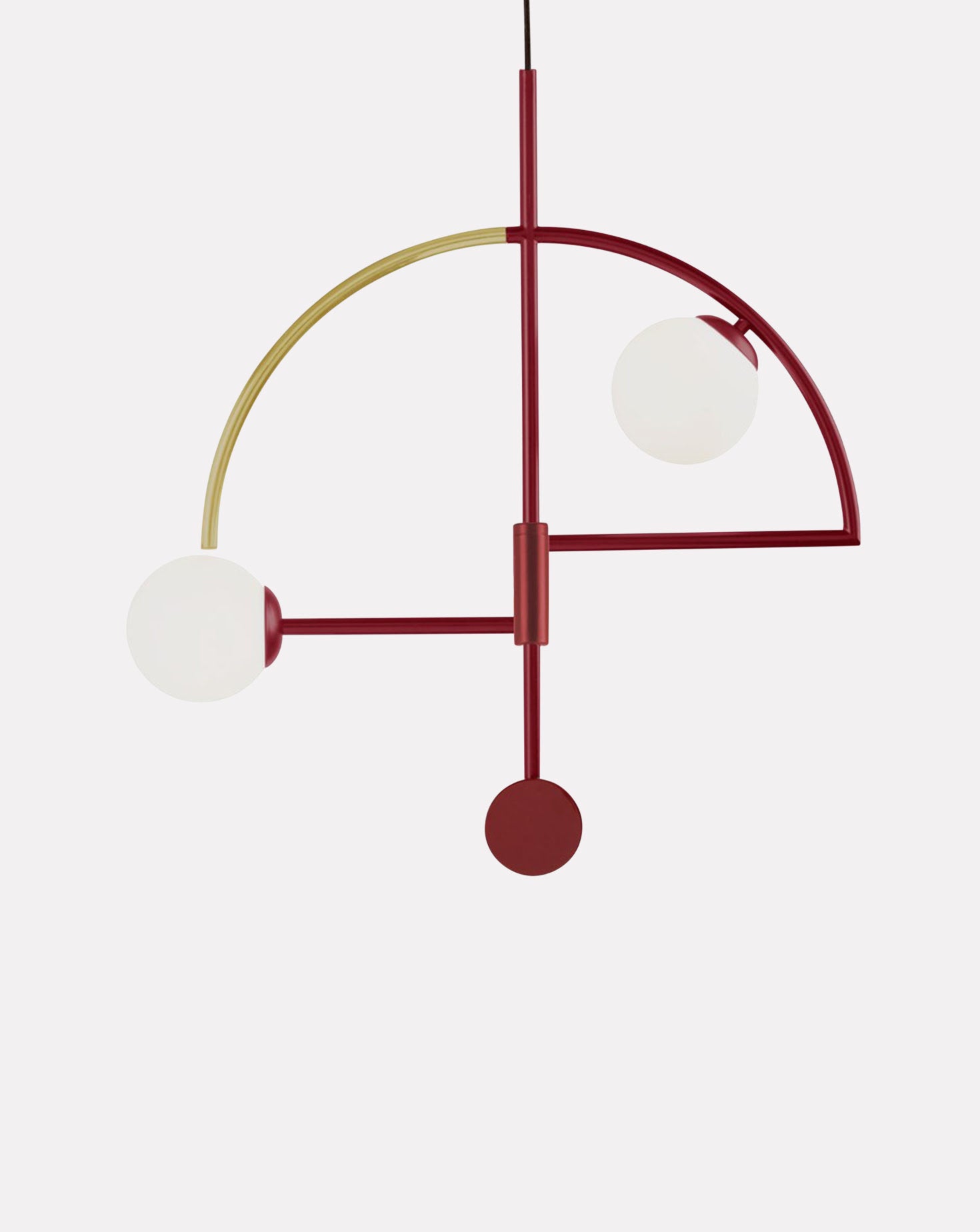Helio II Satin Brass Suspension Lamp