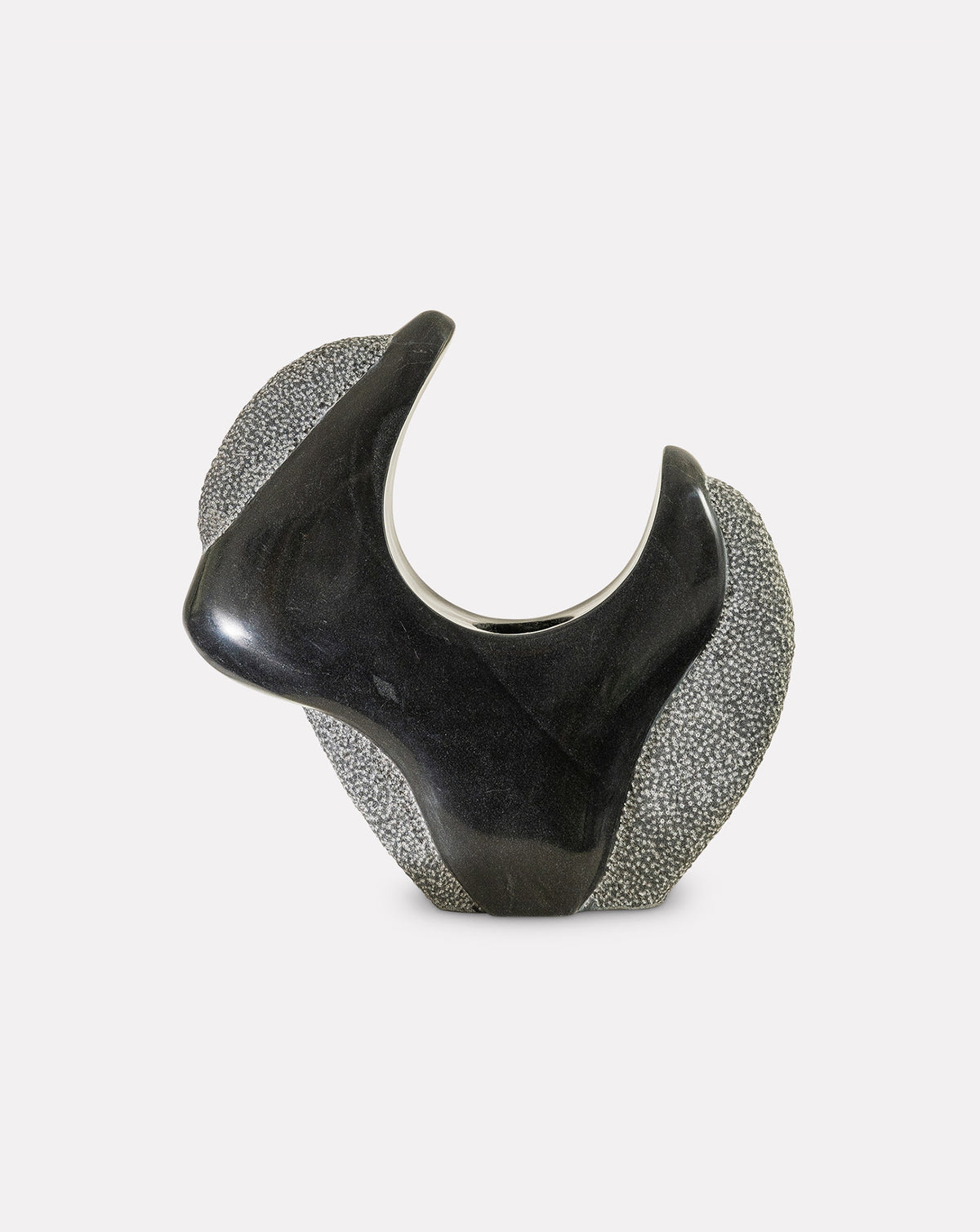 ILISHA 01 Black Marble Sculptural Vase