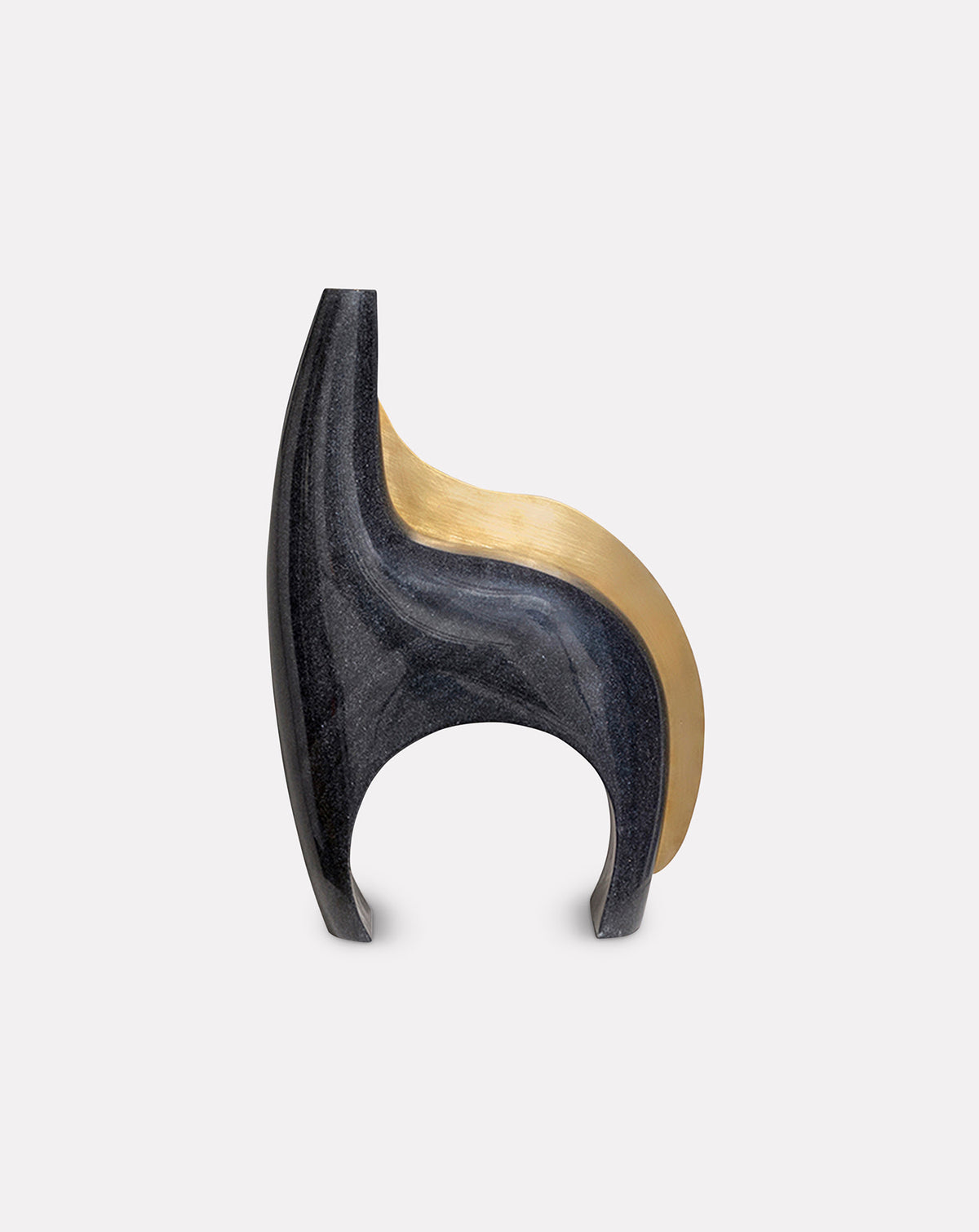 IRA 02 Marble and Brass Sculptural Vase