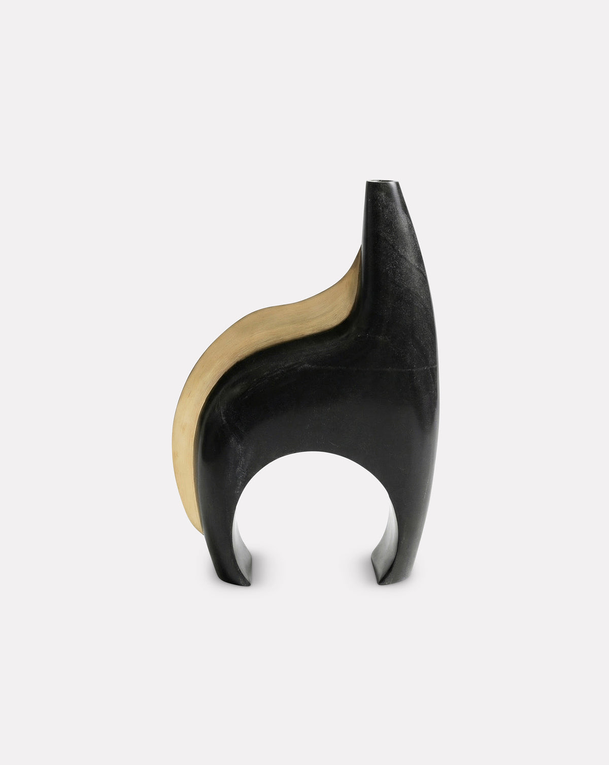 IRA 02 Marble and Brass Sculptural Vase
