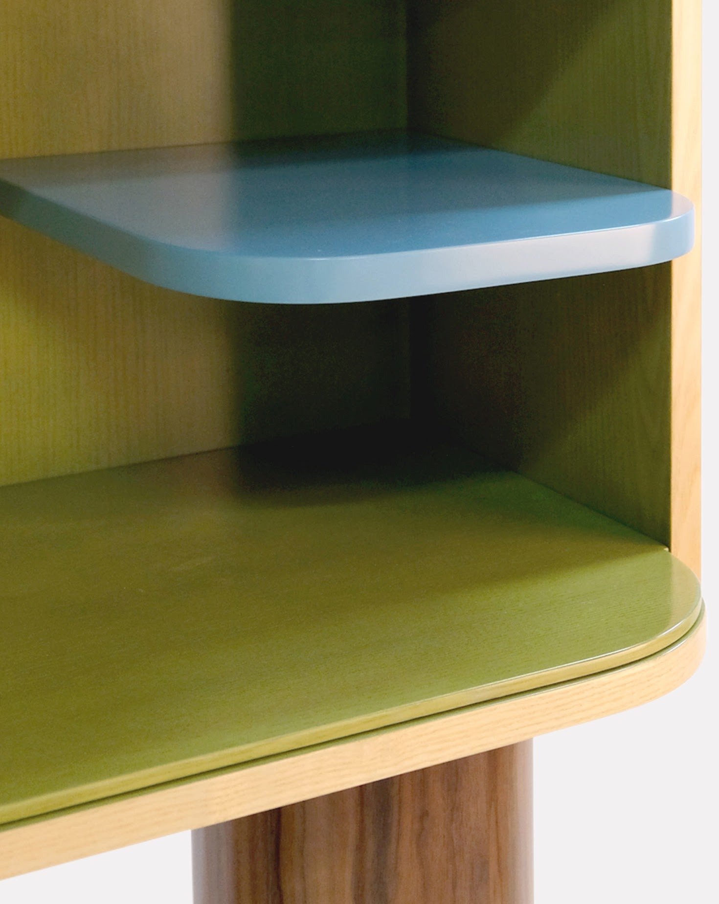 Ih Maj In Oak and Walnut Wood Cabinet