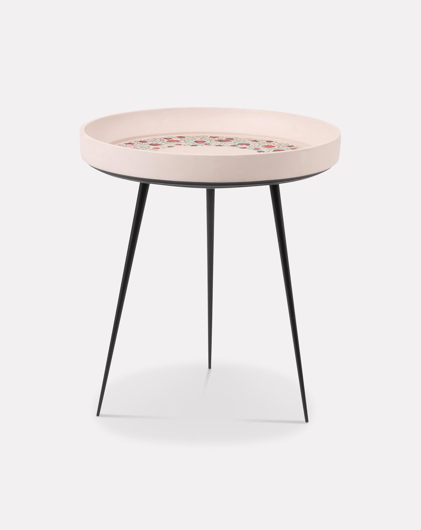 Kalam Wood and Steel Chintz Bel Side Table