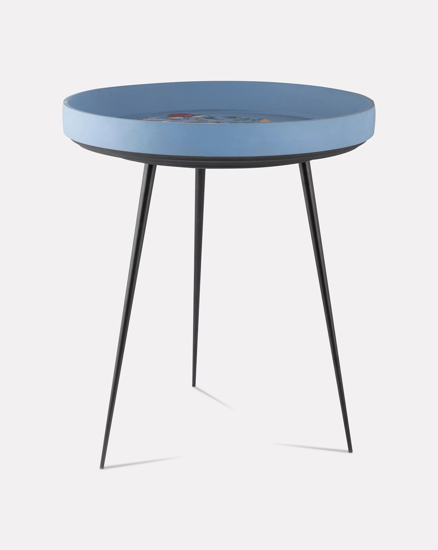 Kalam Wood and Steel Chintz Vann Side Table