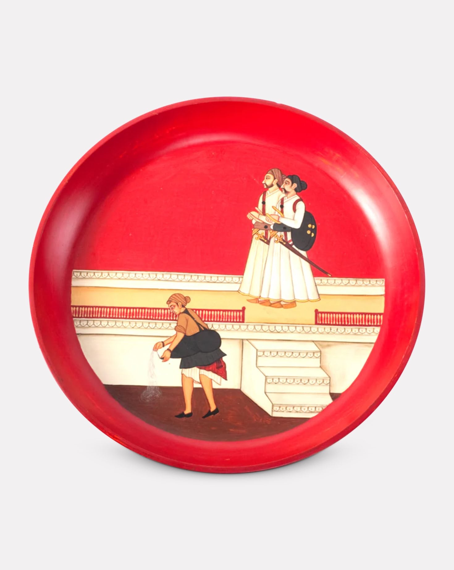 Kalam Maharaja Wood and Steel Side Table