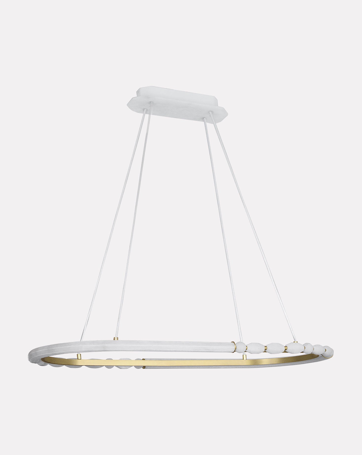 Pearl Satin Brass Chandelier